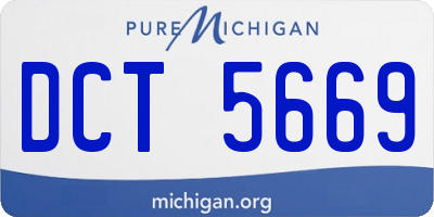 MI license plate DCT5669