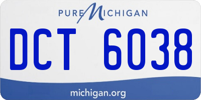 MI license plate DCT6038