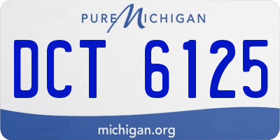 MI license plate DCT6125