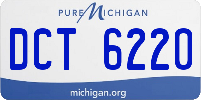 MI license plate DCT6220