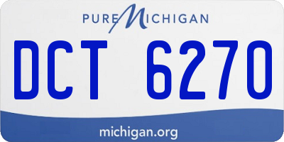 MI license plate DCT6270