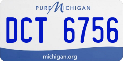 MI license plate DCT6756