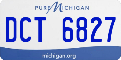 MI license plate DCT6827