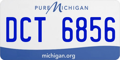 MI license plate DCT6856