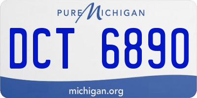 MI license plate DCT6890