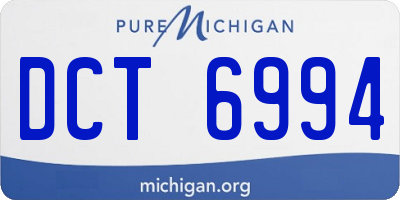 MI license plate DCT6994