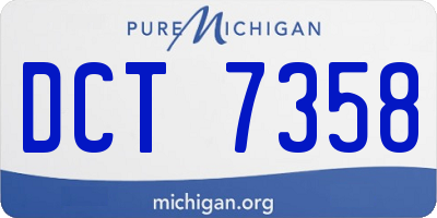 MI license plate DCT7358