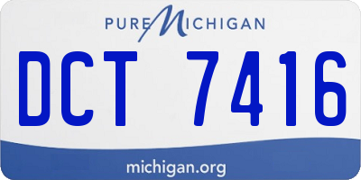 MI license plate DCT7416