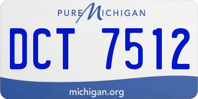 MI license plate DCT7512
