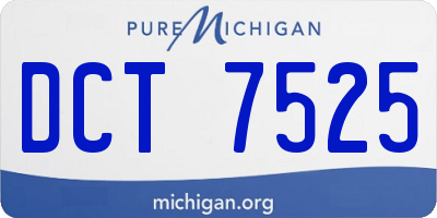 MI license plate DCT7525