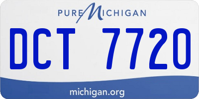 MI license plate DCT7720