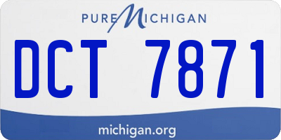 MI license plate DCT7871