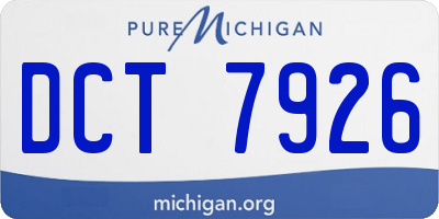 MI license plate DCT7926