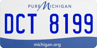 MI license plate DCT8199