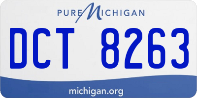 MI license plate DCT8263