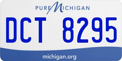 MI license plate DCT8295