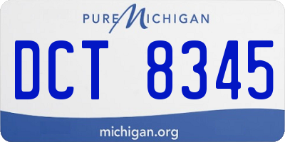 MI license plate DCT8345