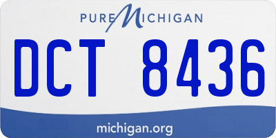 MI license plate DCT8436