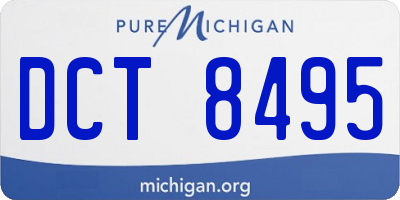 MI license plate DCT8495