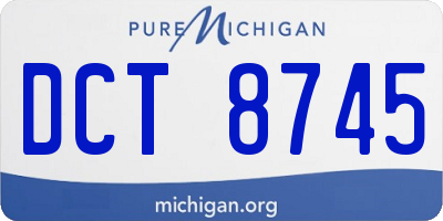 MI license plate DCT8745