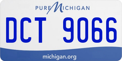 MI license plate DCT9066