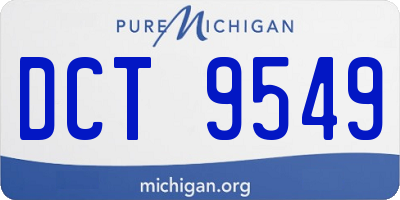 MI license plate DCT9549
