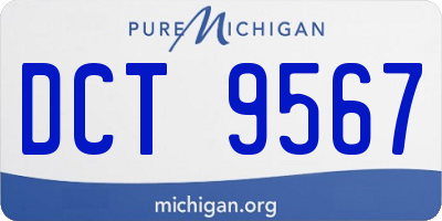 MI license plate DCT9567