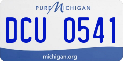 MI license plate DCU0541