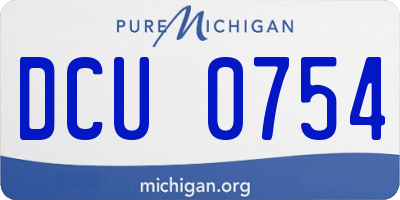 MI license plate DCU0754