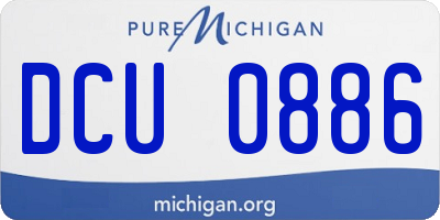 MI license plate DCU0886