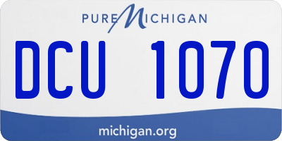 MI license plate DCU1070