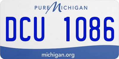 MI license plate DCU1086