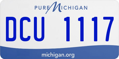 MI license plate DCU1117