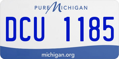 MI license plate DCU1185