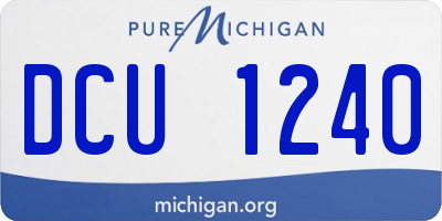 MI license plate DCU1240