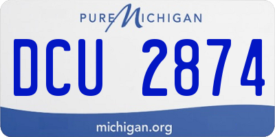 MI license plate DCU2874