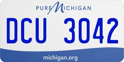 MI license plate DCU3042