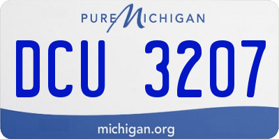 MI license plate DCU3207