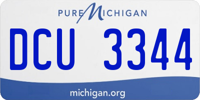 MI license plate DCU3344