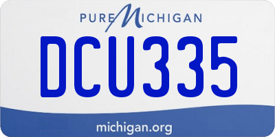 MI license plate DCU335