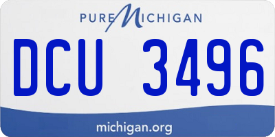 MI license plate DCU3496