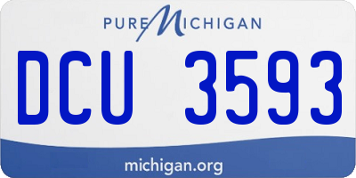 MI license plate DCU3593