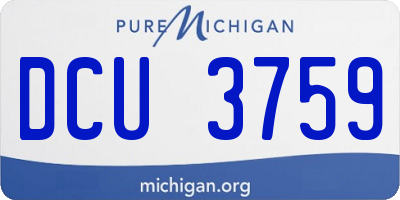 MI license plate DCU3759