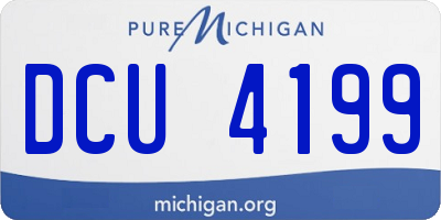 MI license plate DCU4199