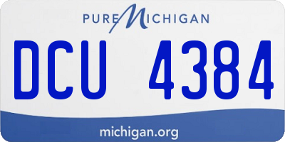 MI license plate DCU4384