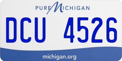 MI license plate DCU4526