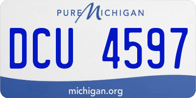 MI license plate DCU4597