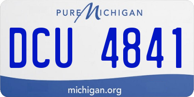 MI license plate DCU4841