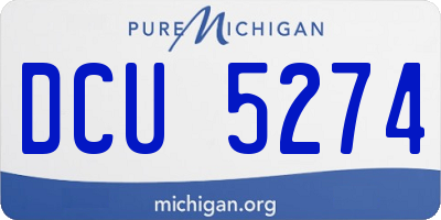 MI license plate DCU5274