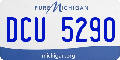 MI license plate DCU5290